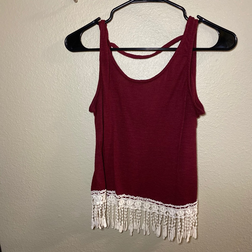 Red crop top